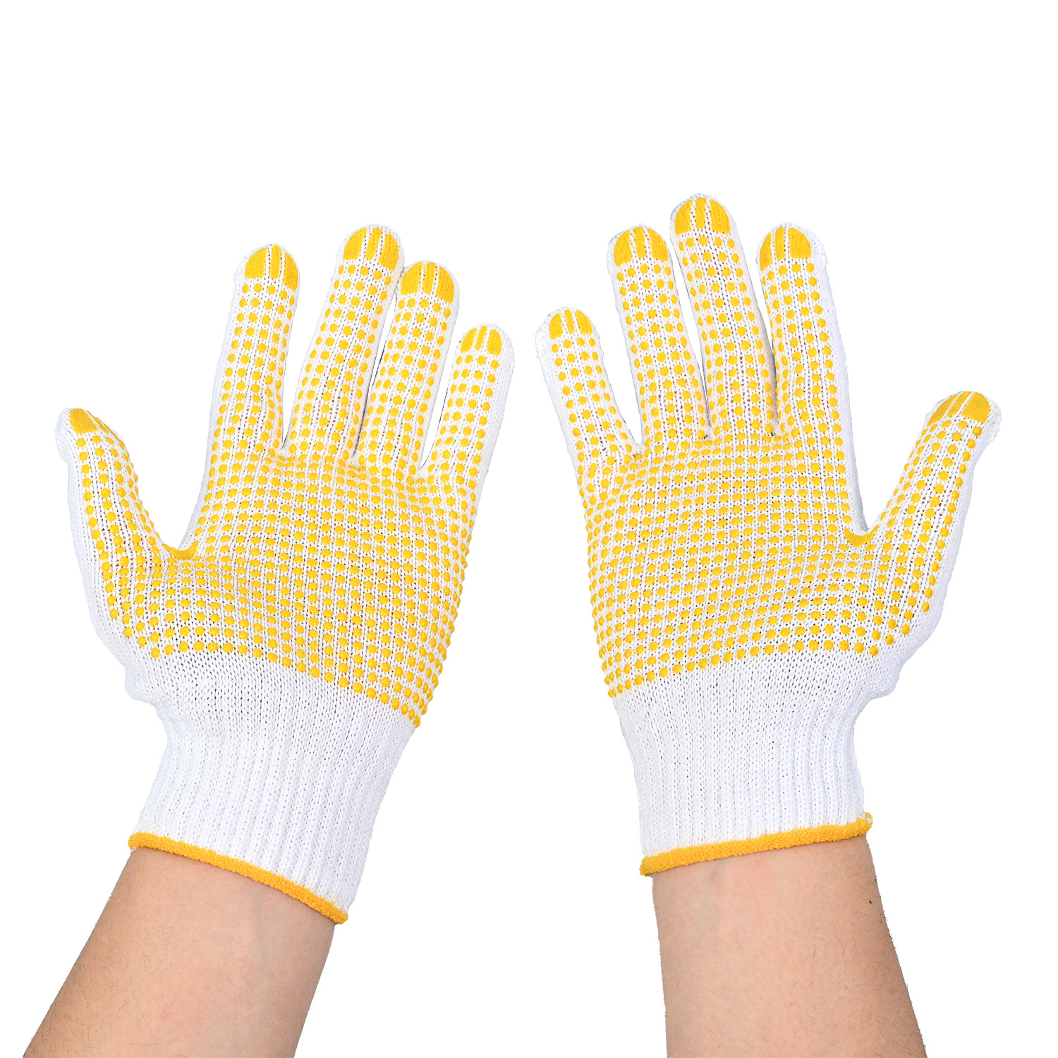 Los fabricantes venden al por mayor guantes de protección laboral antideslizantes de dispensación, guantes de nailon, cuentas de puntos, trabajo engrosado, resistente al desgaste y antideslizante