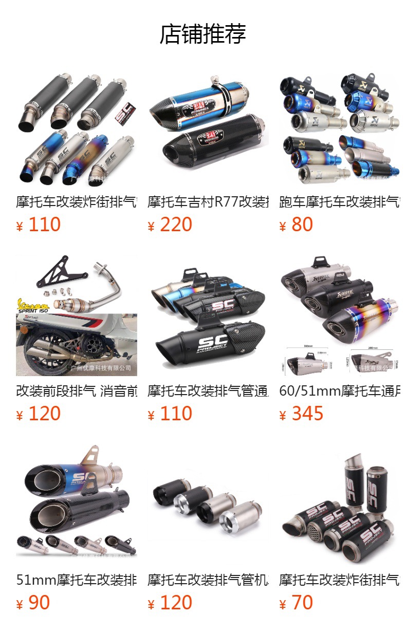 预览状态下无法点击,发布后,可点击跳转到对应的商品页面 Motorcycle modified semi-blue oblique exhaust pipe straight carbon fiber exhaust pipe ZX4RR/RC390/Z800