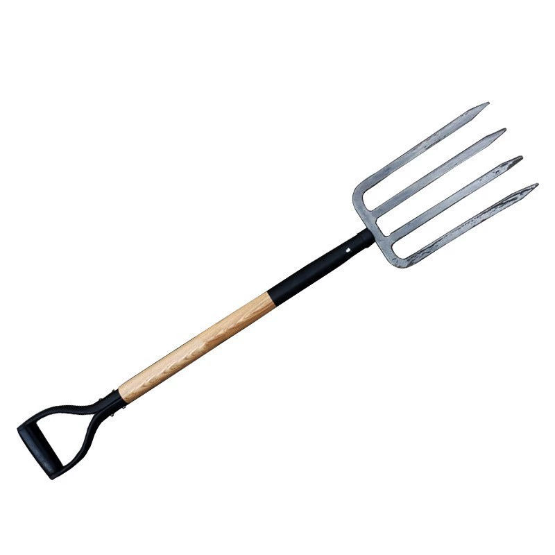 F115 Factory Сельскохозяйственное оборудование Инструменты экспортируется в Европу и Америку Роликовая кованая стальная вилка Вилка с деревянной ручкой Вилка