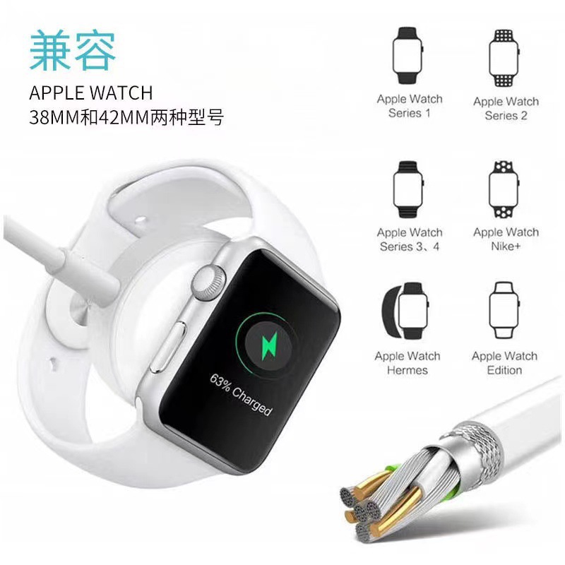 3-in-1 Apple Watch kabelloses Ladegerät mit magnetischer Saugung, 1 bis 3 iWatch8 magnetische Ladekabel, Schnellladekompatibilität