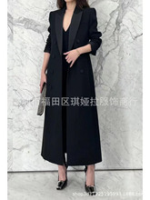 深圳南油高端原單外貿女裝新款醋酸翻領帥氣時髦高級羊毛大衣外套