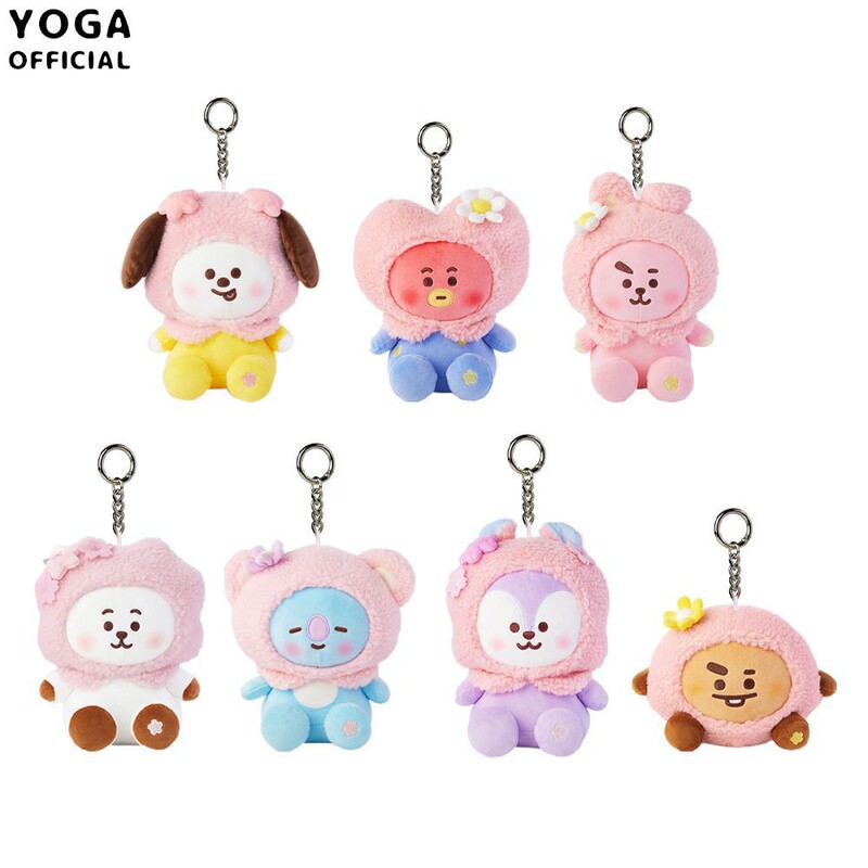 Korean Bt21 Sakura Series Plush Doll Pendant Cute Cartoon Bts Plush Toy Doll Pendant