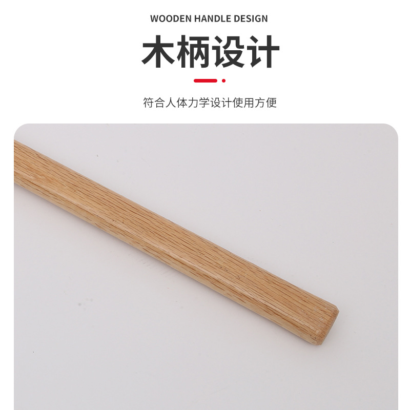 Acero inoxidable Cruz de pico engrosada de doble cabeza Suelo Suelto excavación de brotes de bambú Montañismo de doble uso artefacto agrícola herramienta de hacha de azada