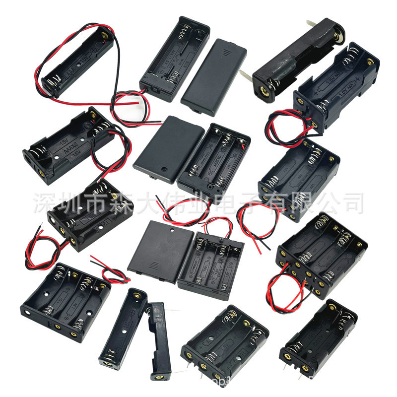 No. 7 Battery Box 1/2/3/4/6/8 Aaa No. 7 with Cover and Switch, Parallel with Wire and Pin No. 7 Battery Box 1/2/3/4/6/8 Aaa No. 7 with Cover and Switch, Parallel with Wire and Pin