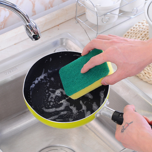 Stainless steel cleaning ball set sponge wipe scouring pad cleaning set binary store hot selling steel ball brush dish towel