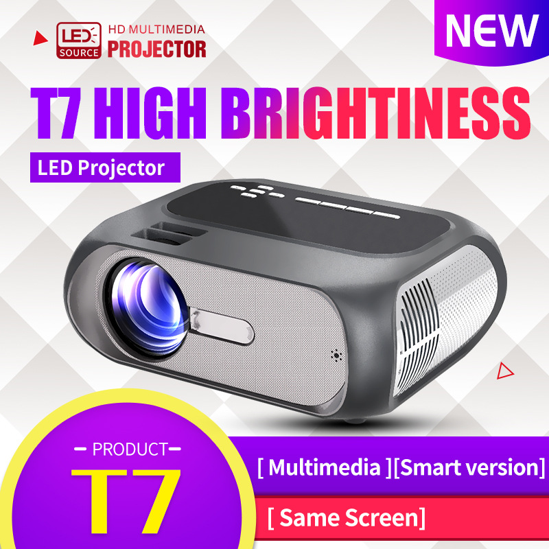 New T9 Cross Border T7S Android WIFI HD 1080P Projector Portable Mini Home LED Projection