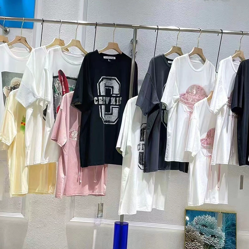 Европейские и американские Amazon ретро прилив цветной капусты с принтом с короткими рукавами футболки для мужчин и женщин с круглым вырезом