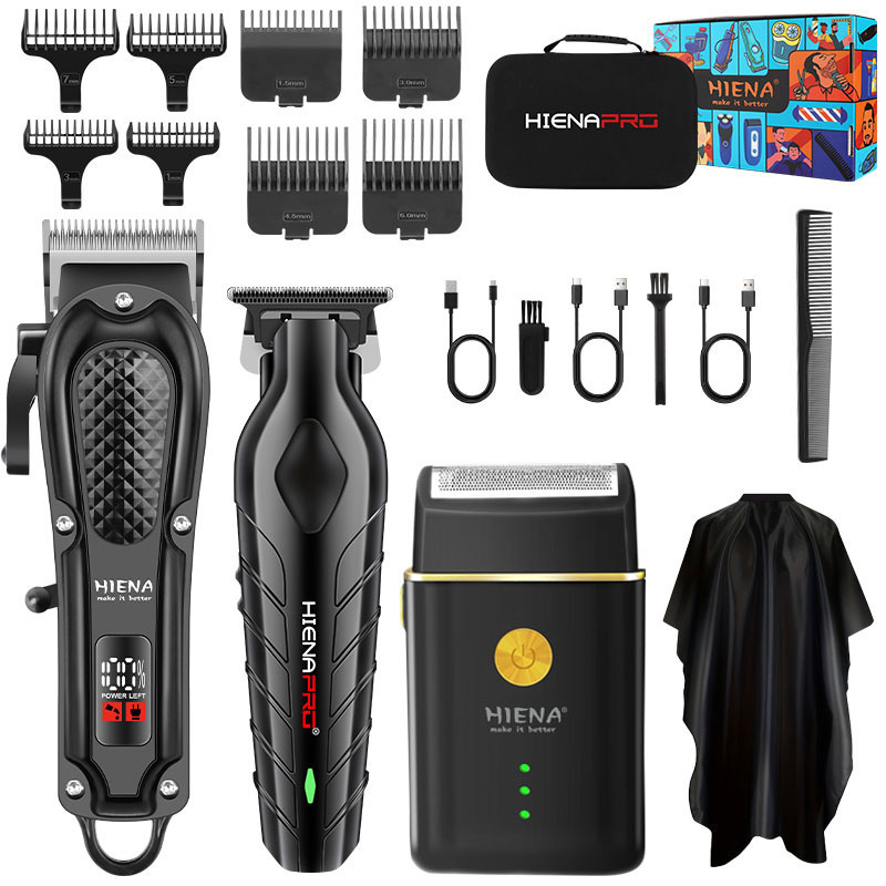HIENA - cortador de pelo eléctrico conjunto de cabeza de afeitar retrógrado cabeza de aceite tallado cortador de pelo eléctrico cortador de pelo especial para salón de pelo