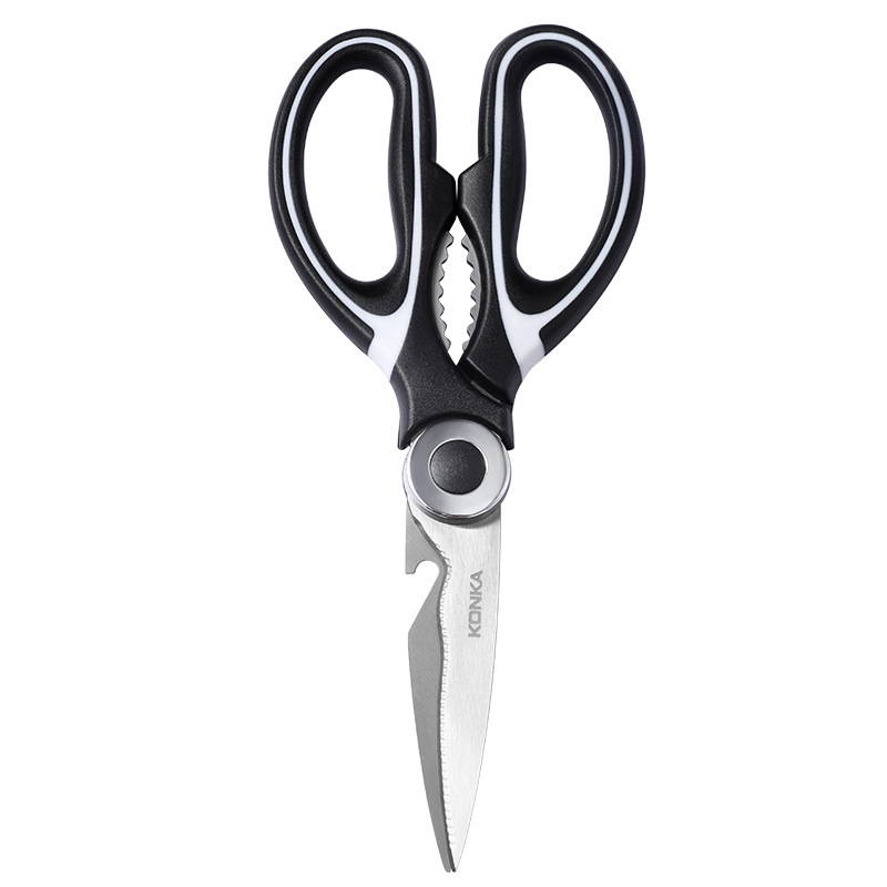 Tijeras de cocina multifuncionales para el hogar, huesos de pato, tijeras de hueso de pollo, tijeras de barbacoa, tijeras de panda de acero inoxidable, tijeras gruesas y potentes