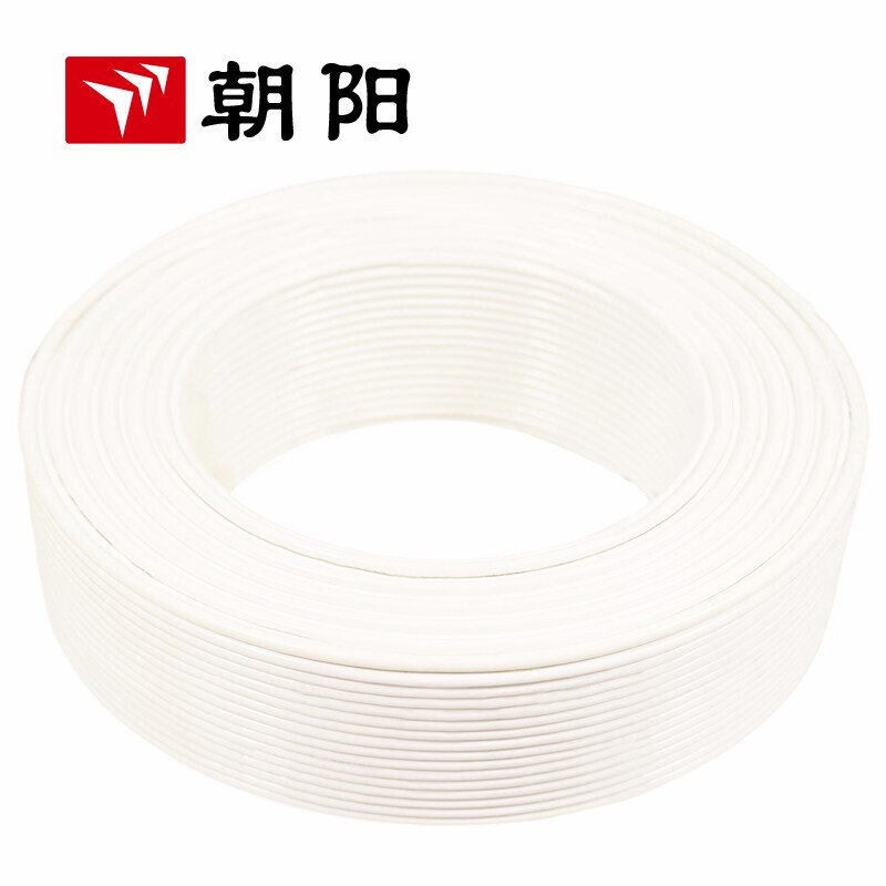 Cable eléctrico Chaoyang ZB-RVV Cable de alimentación blanco estándar nacional 2 núcleos ignífugo 0.75 metros cuadrados 100