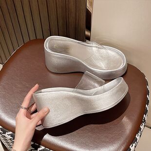 Elegant Dress All-match Lightweight Non-slip Slippers 2024 Internet-famous Elegant Lady Slip-on Sweet Single-layer Shoes