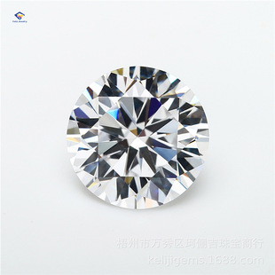 5A high quality white round zircon synthetic cubic zirconia zircon bare stone artificial pointed bottom colored white stone