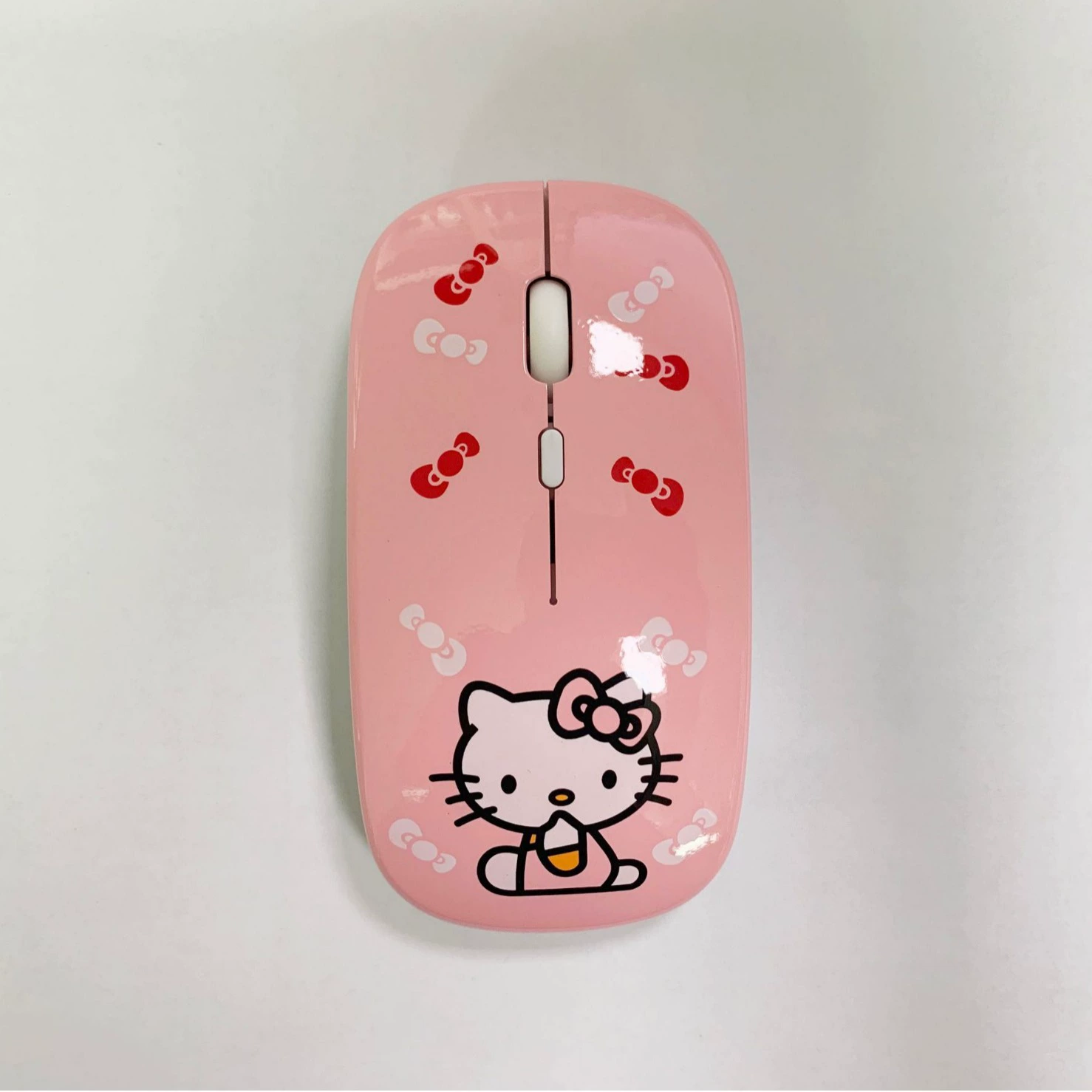 Кошка Hello Kitty, маленькая мультяшная милая сверхтонкая беспроводная мышь