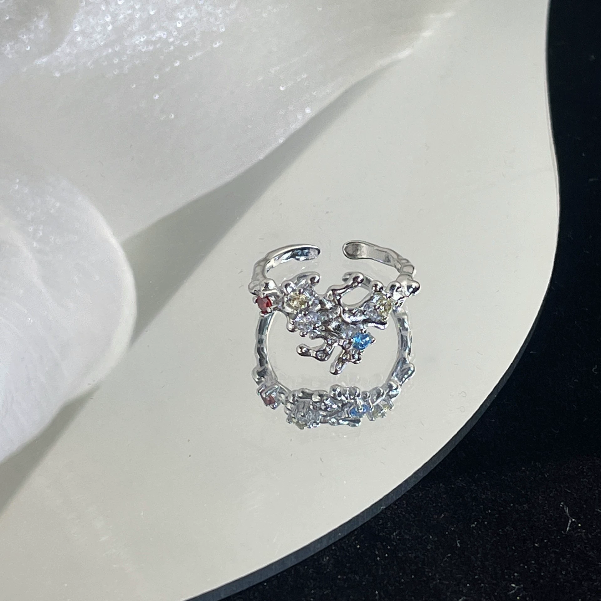Accessory, nail decoration, small design ring, elastic strap, high-quality style, simple and elegant design