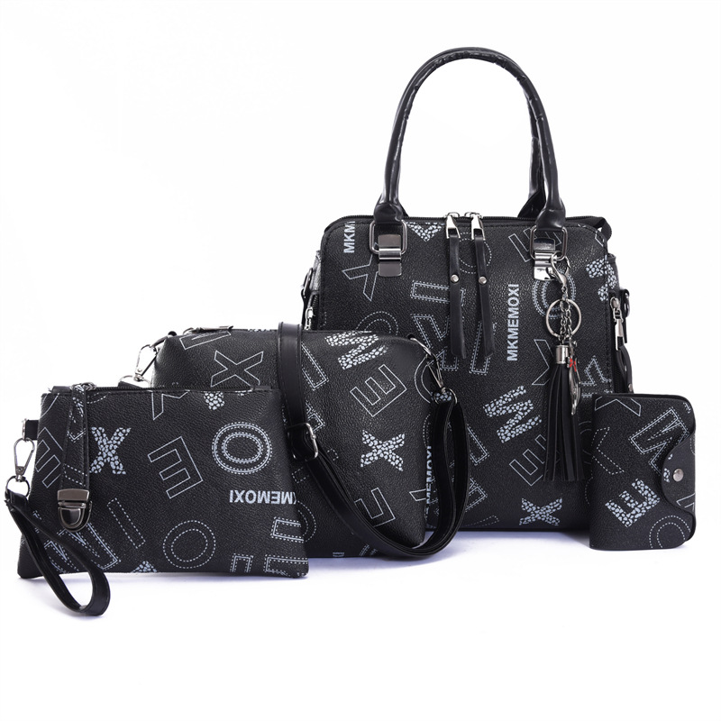 Comercio exterior bolsa de gran capacidad de las mujeres nuevo multi-pieza de las mujeres del bolso de impresión popular bolso de hombro de las mujeres