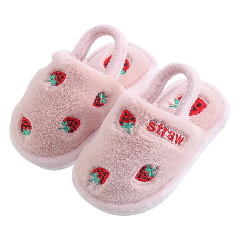 Children's Cotton Slippers Boys' Warm Winter Indoor Household Non-Slip Girl's Cute Cartoon Baby's New Cotton Slippers