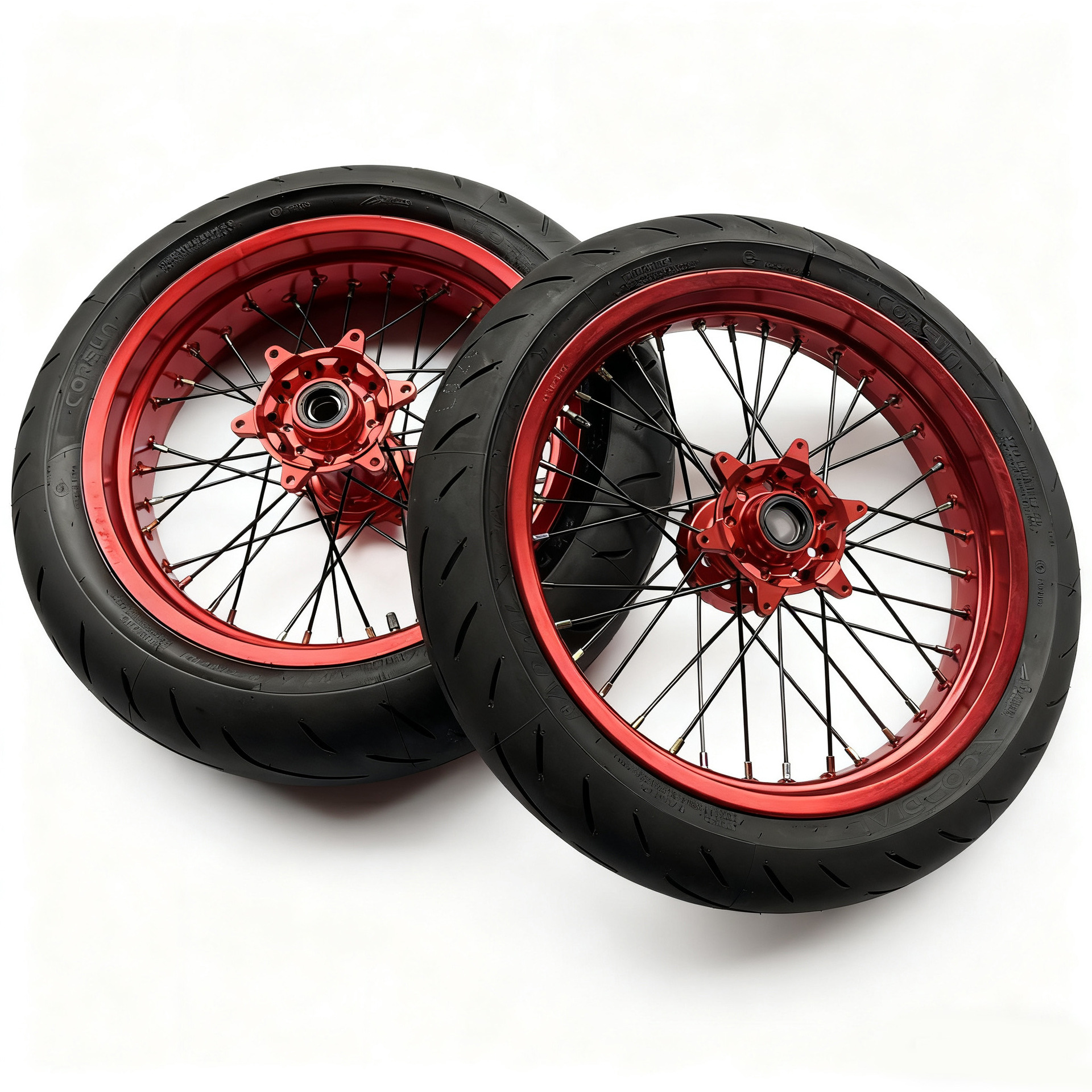 Modified Hengjian Ktm Cnc Rim 17 Aj1 Kevi K16 Off-Road Motorcycle Semi-Hot-Melt Slick Tire Hub Assembly