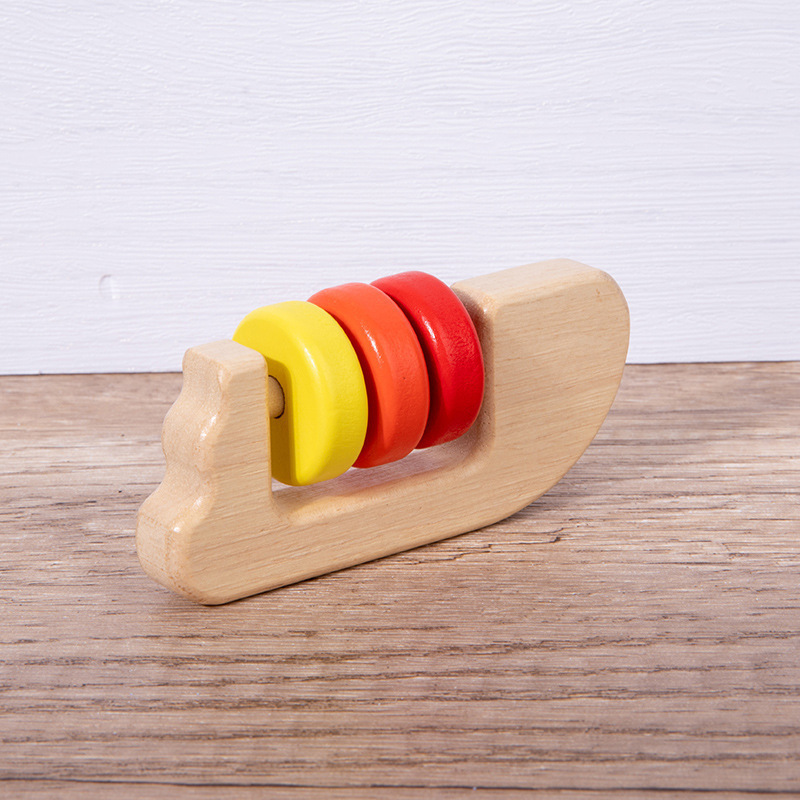 Bebé de madera sonajero juguete bebé de un mes de edad bebé calmante pequeño sonajero molar mordedura agarre regalo de entrenamiento