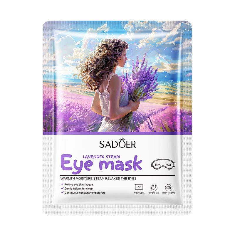 Todo en inglés SADOER pomelo rosa máscara de ojo de vapor compresa caliente máscara de ojo desechable para dormir comercio exterior transfronterizo al por mayor