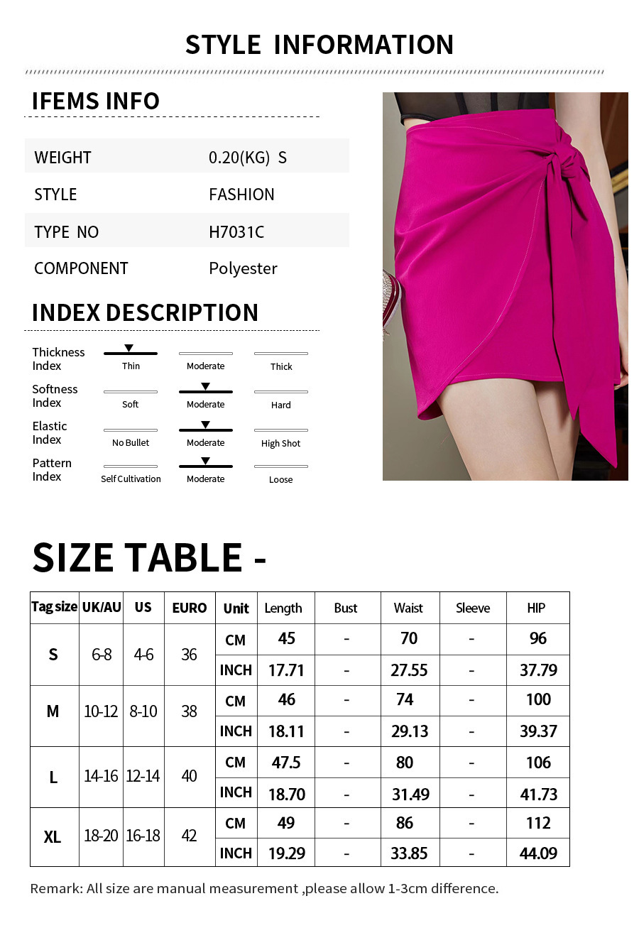 Jupe rouge rose à bretelles et fermeture éclair pour vêtements pour femmes_voghion.com