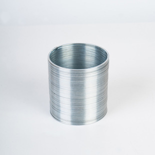 Casual Educational Colorful Spring Ring Kidsren's Round Silver Metal Elastic Ring Magic 35mm High-Value Rainbow Ring