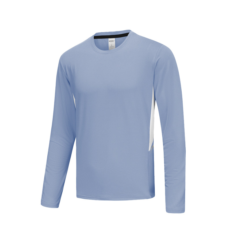 Camiseta deportiva de otoño para hombres, camisas secas rápidas, mangas largas de hielo, piel delgada, entrenamiento de baloncesto, camisas al aire libre