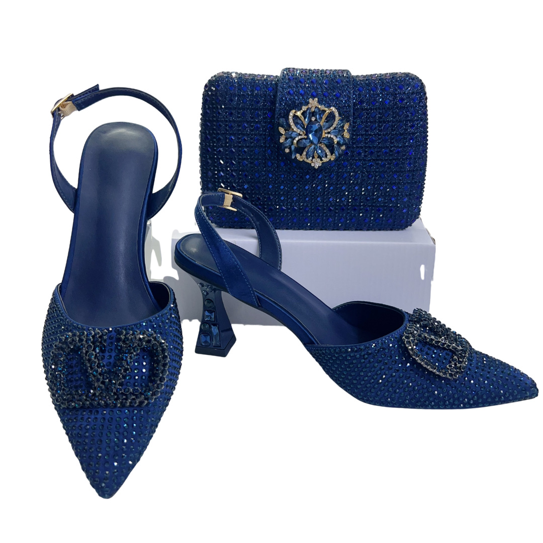 Zapatos de estilo italiano nuevos zapatos de tacones altos de lujo con diamantes zapatos de banquete de mujer zapatos de punta de mujer image 8
