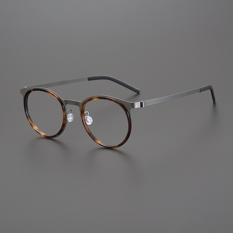 Versatile Minimalist Ultra-lightweight Jiang Wen Style 9704 Small-face Round Frame, Suitable For Prescription Lenses, Men's Fashionable Retro_voghion.com