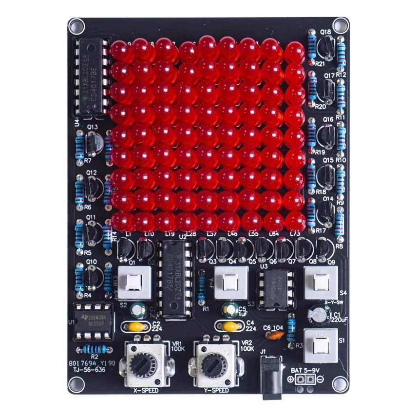 Комплект светодиодных лент с эффектом «бегущей волны» для осей X/Y, регулируемая скорость, имитация бегущей воды, набор для самостоятельной сборки TJ-56-636