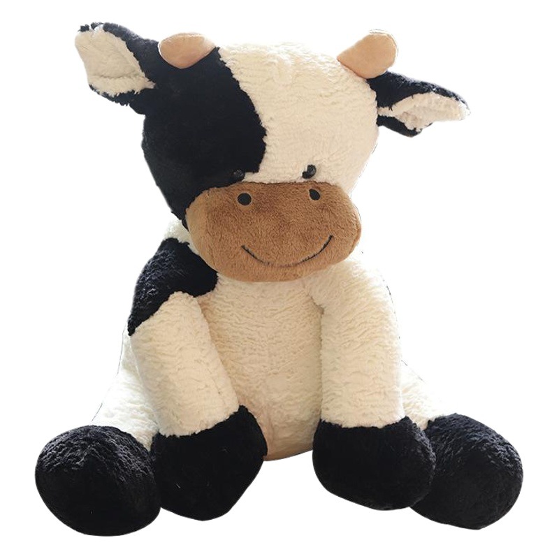 Nuevo juguete creativo lindo sentado vaca muñeca vaca peluche juguete al por mayor año de buey mascota regalo