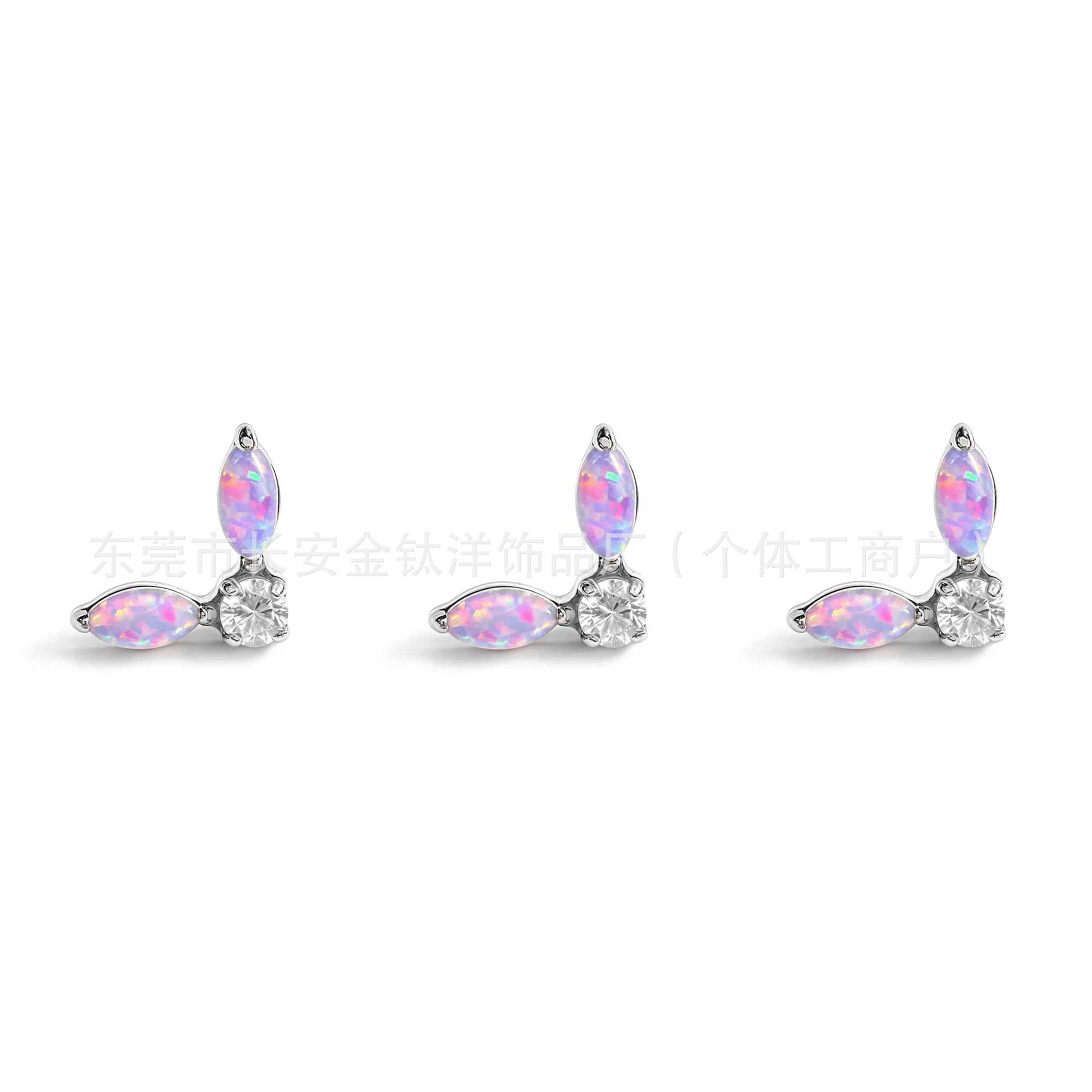 Pointed titanium steel lip stud product view
