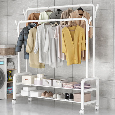 Single pole Clothes hanger to ground coat hanger simple and easy wardrobe coat hanger Storage Arrangement clothes Stands Drying vertical coat hanger