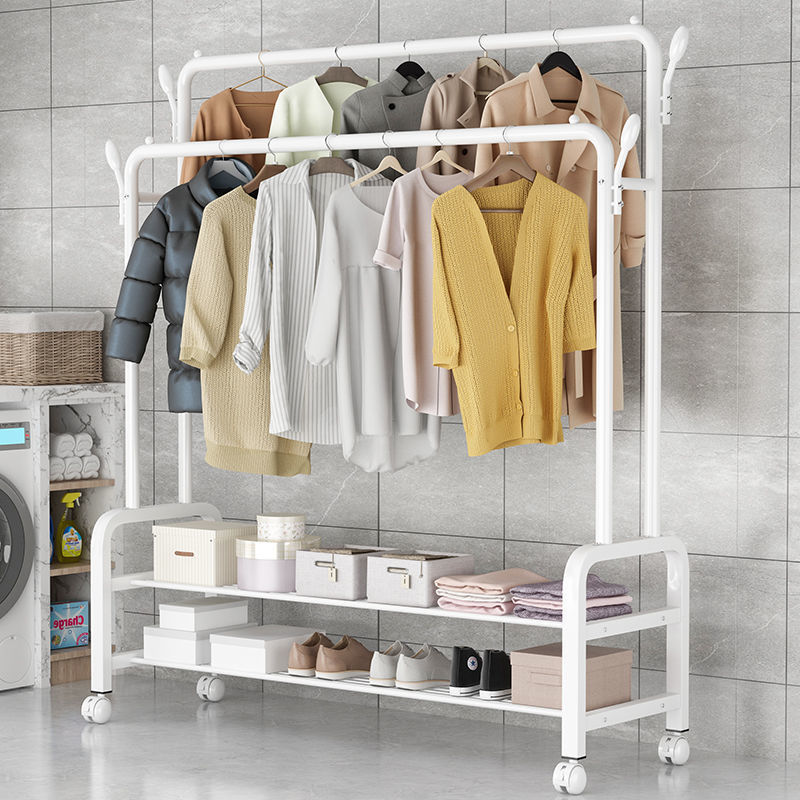 Single pole Clothes hanger to ground coat hanger simple and easy wardrobe coat hanger Storage Arrangement clothes Stands Drying vertical coat hanger