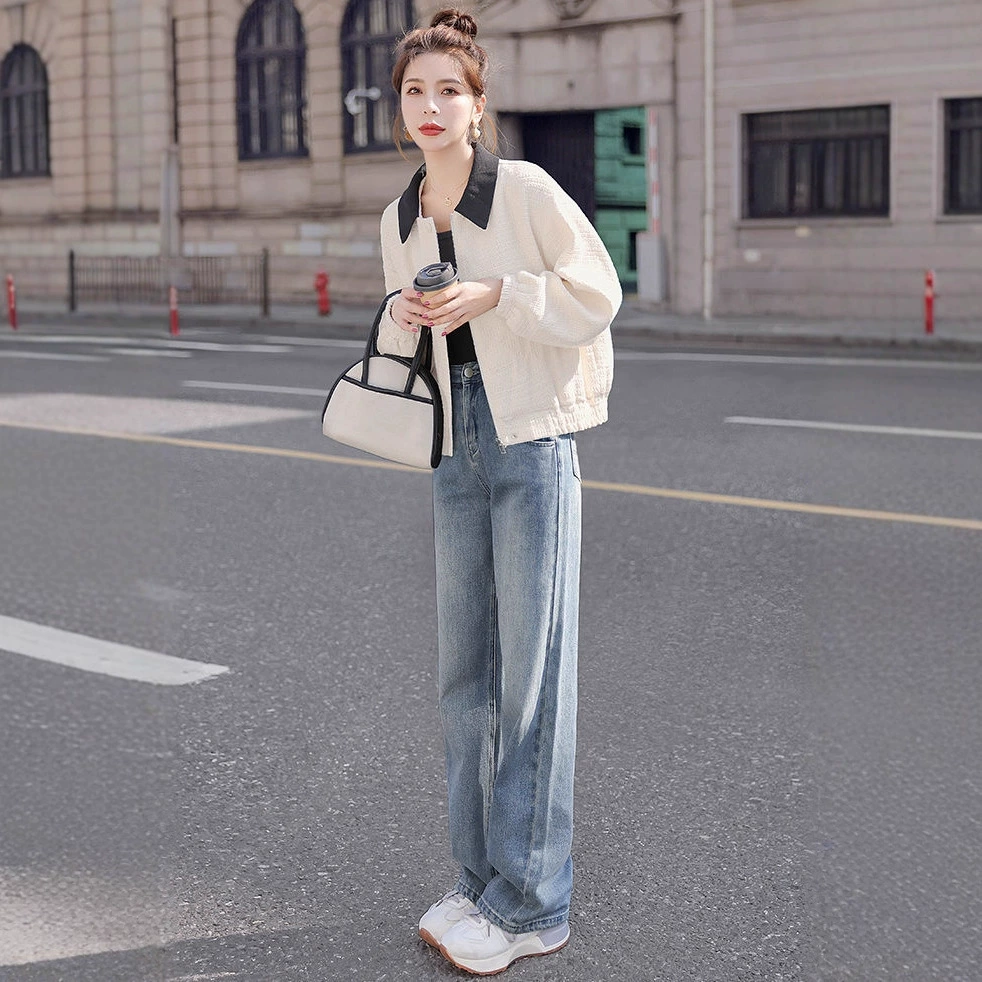 Осенняя короткая модная куртка, свободный крой, городской стиль, стиль Chanel
