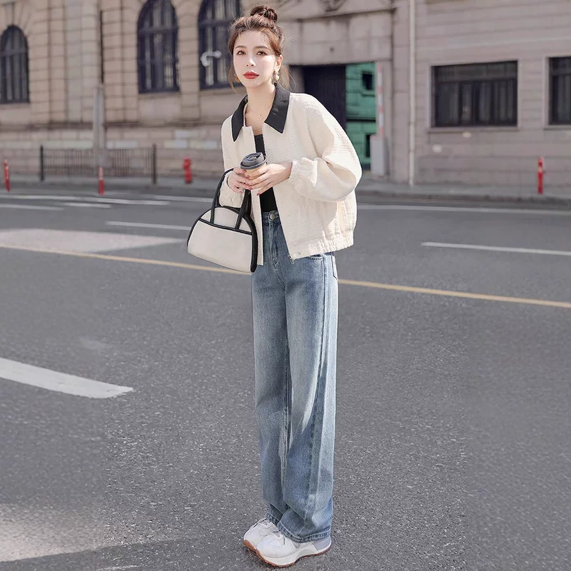 Осенняя короткая модная куртка, свободный крой, городской стиль, стиль Chanel
