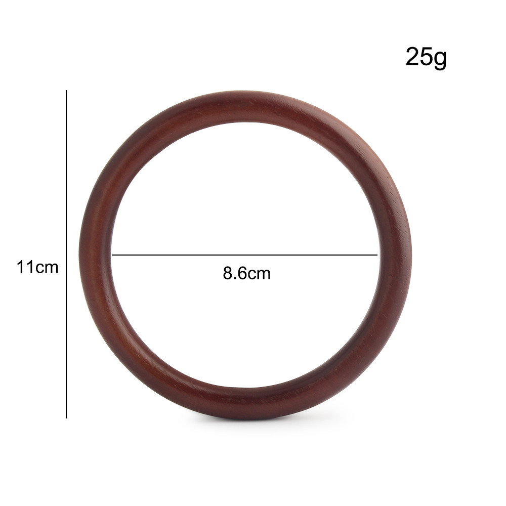 Fábrica de suministro directo de bolsas de gancho redondas de madera 14CM mangas de anillo de madera 11CM accesorios de bolsas
