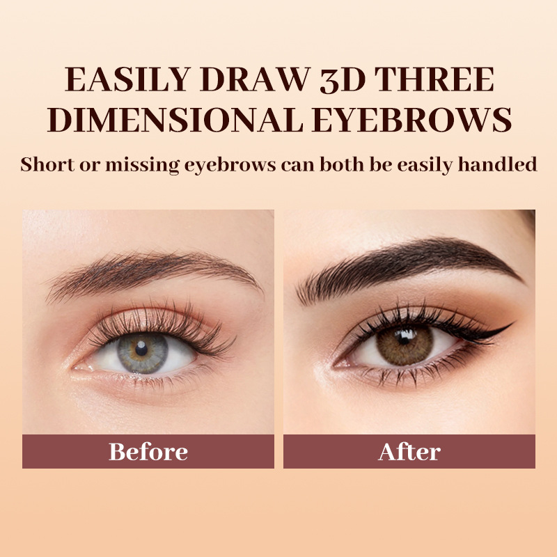 Life Grils transfronterizo 2 en 1 estofado gel de cejas, crema de cejas, no se desmache, no se quita el maquillaje transfronterizo, maquillaje de color, paquete en inglés