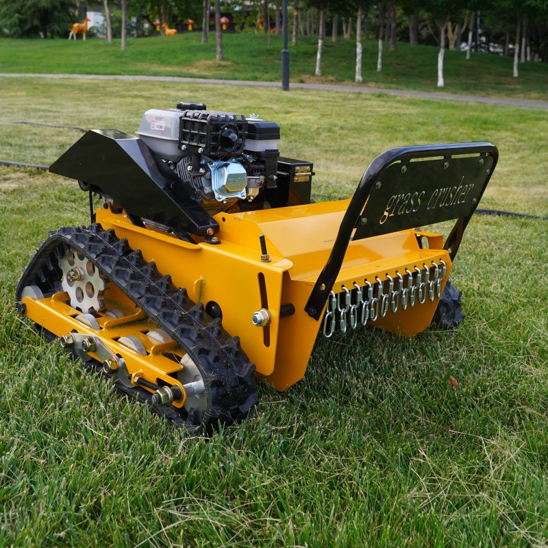 源头工厂HT500型履带式割草机 果园可远程遥控柴油碎草机出口美国