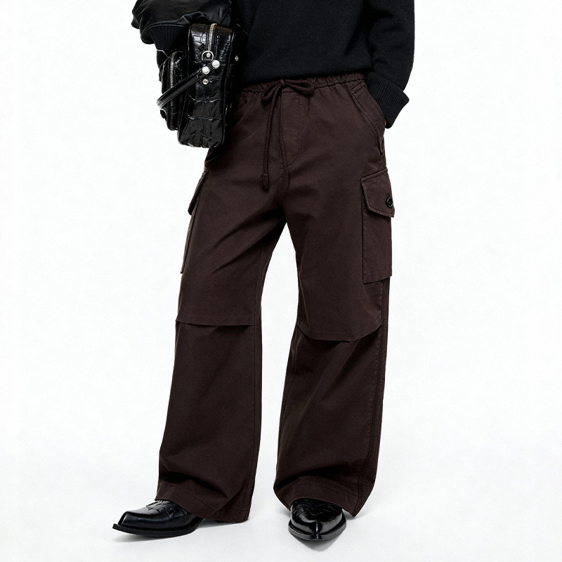 Jie Zhan Men's Clothing | Asut Dye Parachute Cargo Pants 26 Spring New Retro Street Fashion Brand Loose Casual Pants