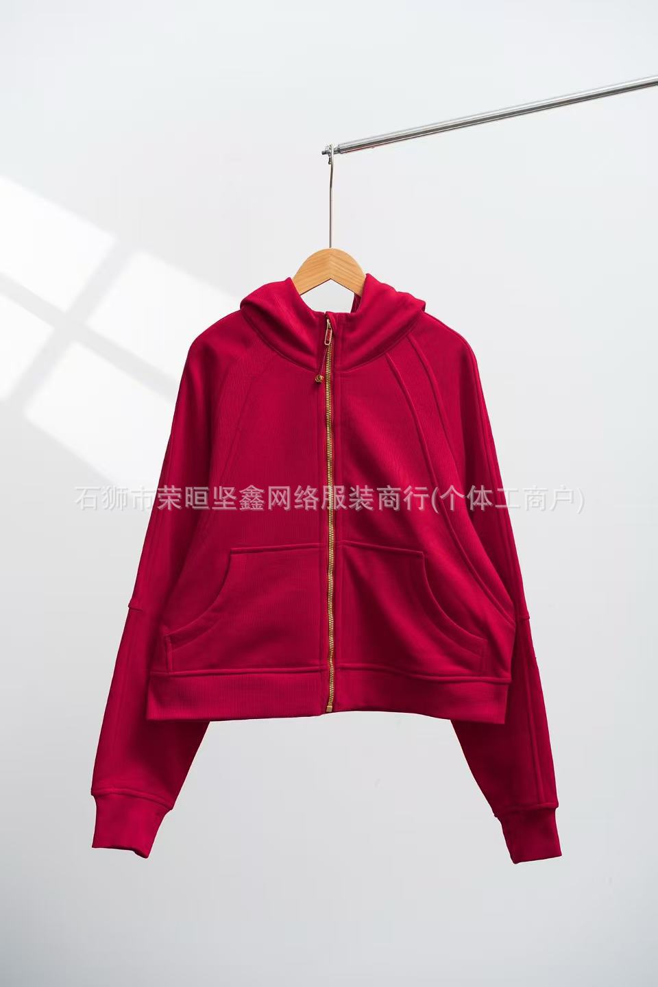 宽松连帽中国红金标+金拉链 / XS/S【建议100-120斤】
