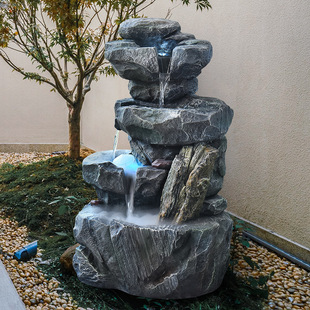 Customized modern minimalist courtyard water ornaments circulating water floor decoration landscaping small fountain waterfall style