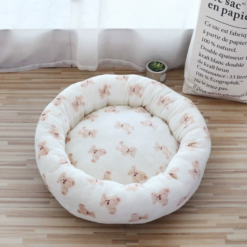 Домик для питомца (Deep Sleep) тёплый осенне‑зимний для собак и кошек, мишка, размеры S/M/L