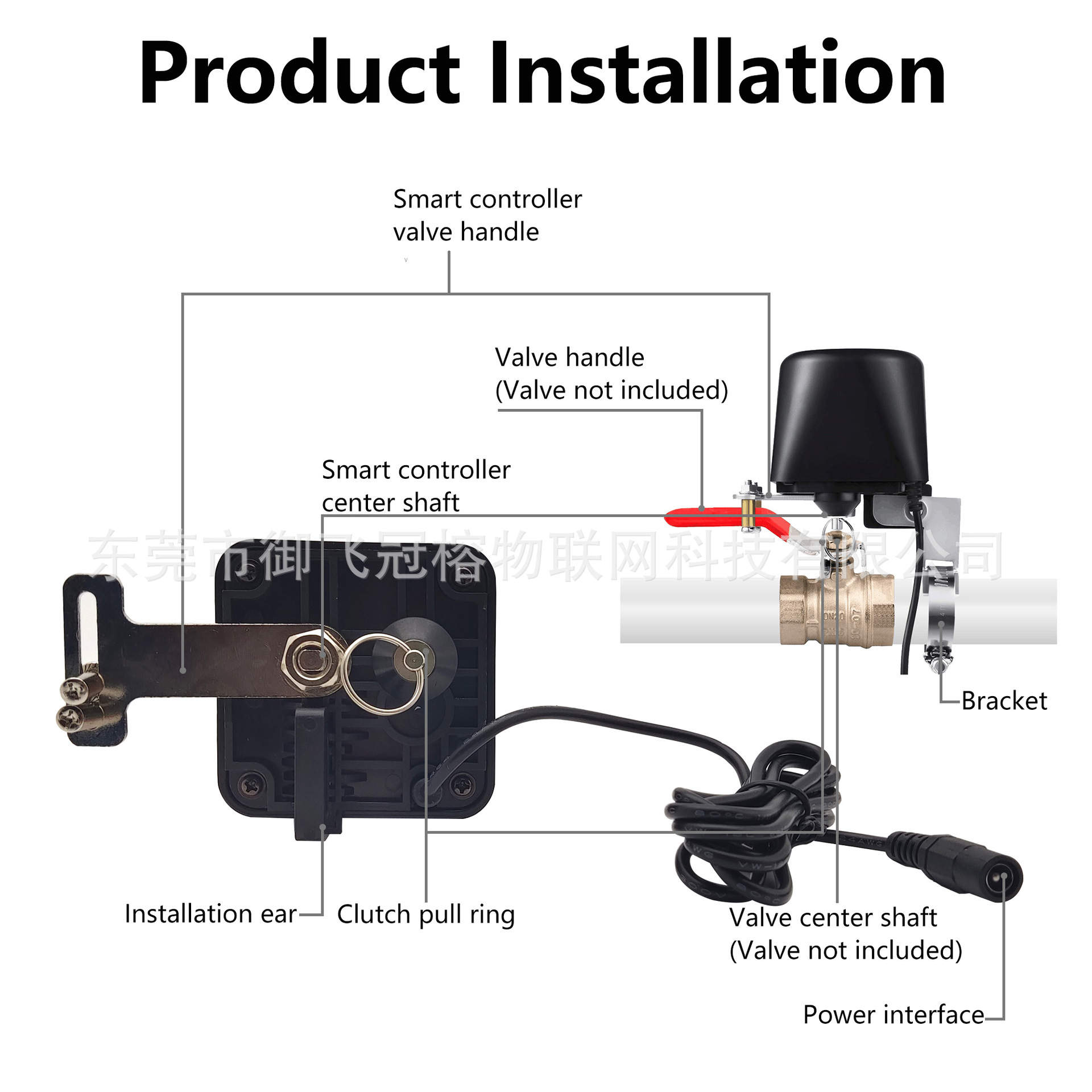 Graffiti casa inteligente inalámbrico manipulador de la válvula eléctrica interruptor WiFi Bluetooth válvula de bola válvula de agua de la válvula de modo Dual