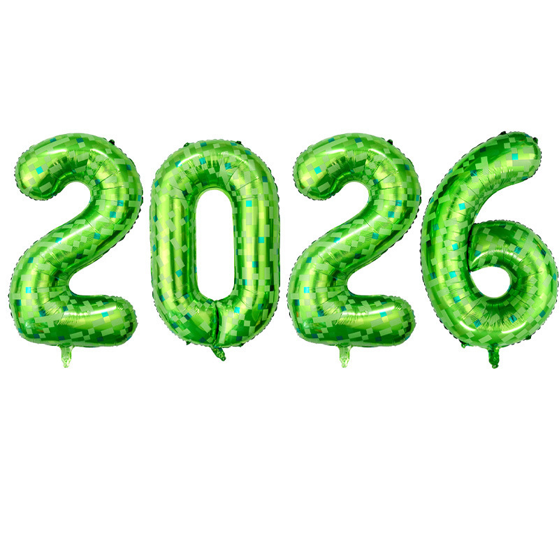 クロスボーダー新 2026 ナンバー 16/32/ 40inch ナンバーアルミフィルムバルーンセット馬年大晦日新年お祝い衣装|undefined