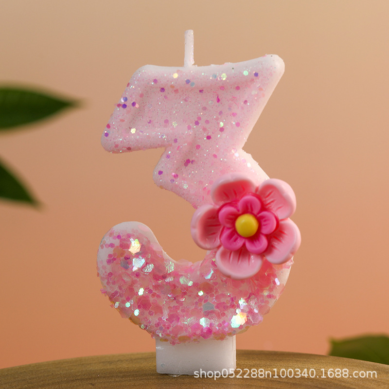 工場直販クロスボーダー DIY クリエイティブデジタル粘着粉末 0-9 キャンドル誕生日パーティーケーキデコレーションキャンドル|undefined