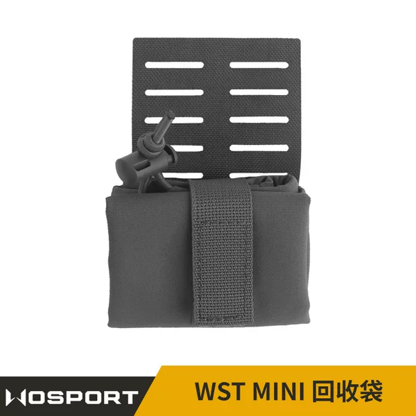 WOSPORT WST MINI recycling bag, featuring a quick-release design, MOLLE attachment for tactical use, and a foldable, easy-to-carry design