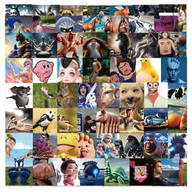 62张抽象表情包意义不明的图片贴纸笔记本电脑水杯行李箱diy贴画