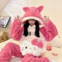 学生连帽秋冬季加厚家居服