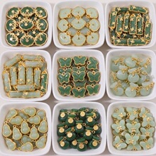 合金仿玉石玻璃吊坠吉祥葫芦福平安DIY手工配饰批发饰品材料配件
