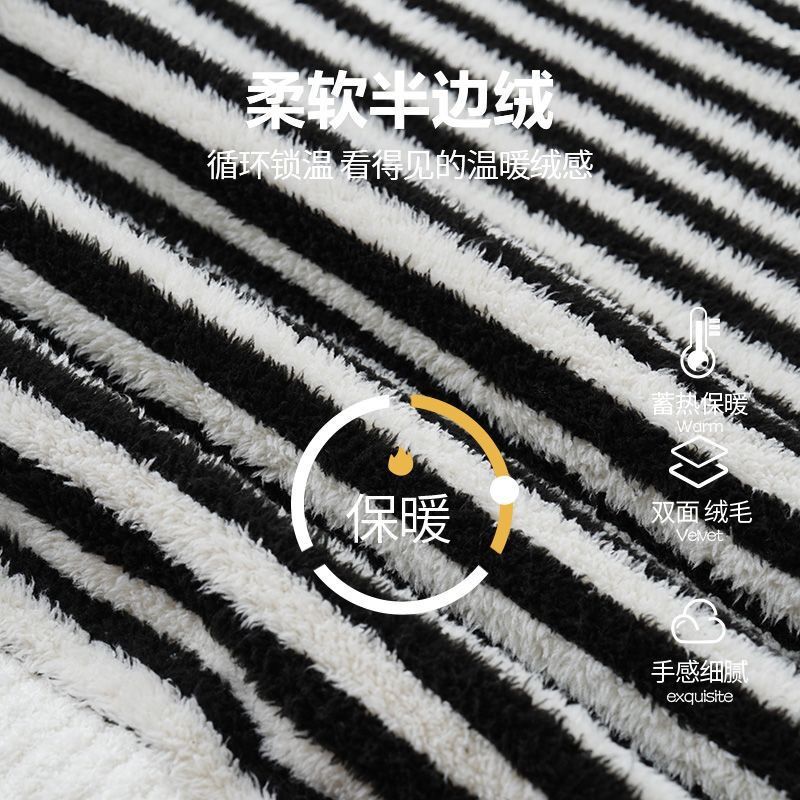 Half Velvet Pajamas for Women Winter 2024 New Thickeneded Fleece-Lined Coral Velvet Home Clothes Set Can Be Worn Outside in Autumn and Winter